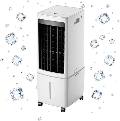 GENERIC Refroidisseur D'air évaporatif Portable, Réservoir Amovible De 12L Et Boîtes à Glace Pour Le Refroidissement Instantané.Smart 7.5H Timer Avec Télécommande.Le Filtre Anti-Pousse Assure Un Débit D'air P