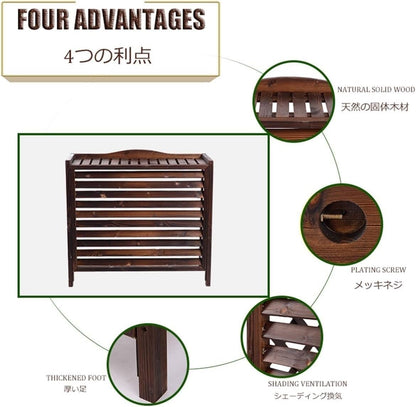  Grilles De Protection Pour Climatiseurs Et Pompes à Chaleur, Volets De Protection Pour Climatisation, Cadre De Protection En Bois Pour Climatisation, Facile à Installer
