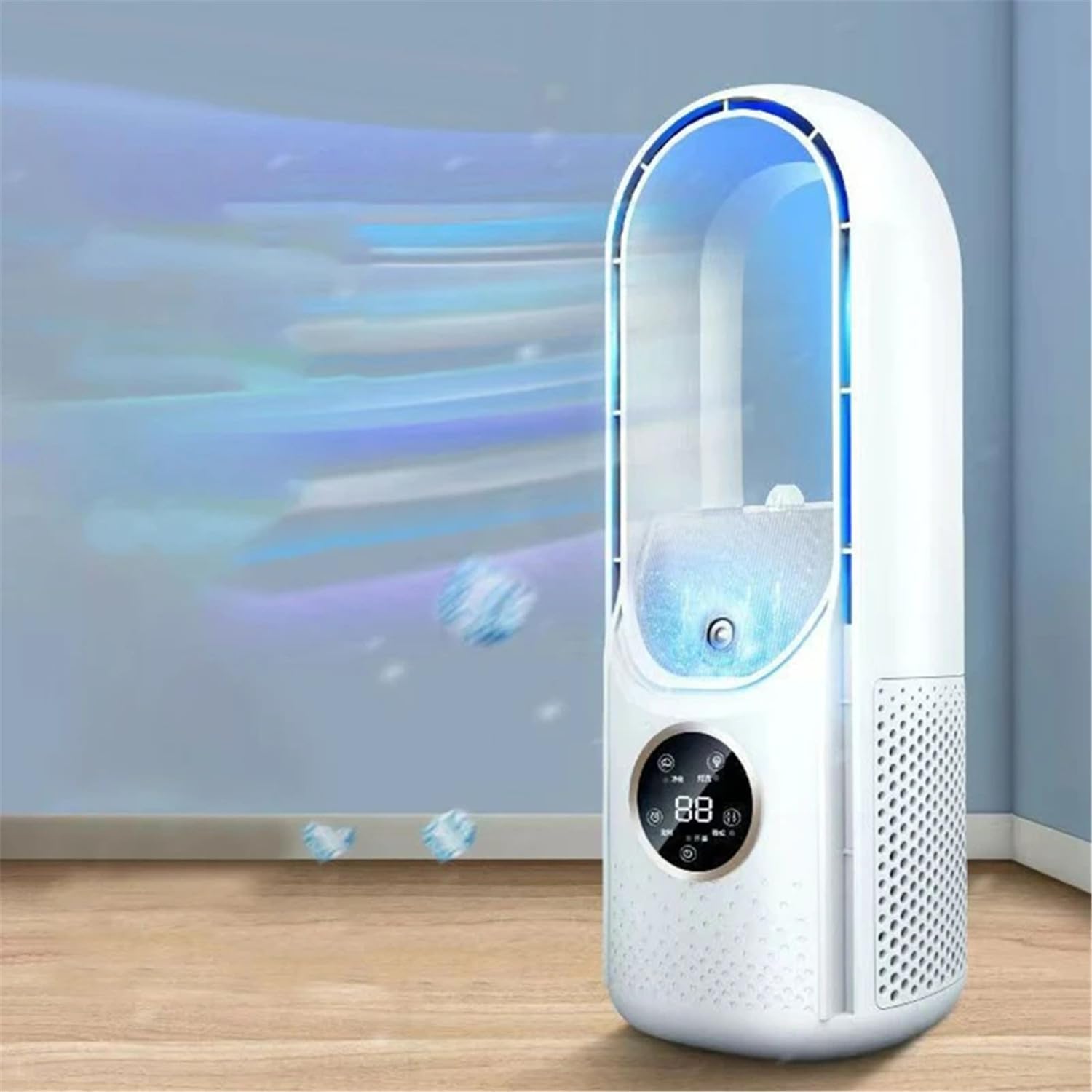 GENERIC Ventilateur De Refroidissement Portable Alimenté Par USB Avec 6 Vitesses De Vent - Fonction D'humidification En 3 Secondes - Parfait Pour La Maison, La Chambre à Coucher, Le Bureau, Excellente Idée