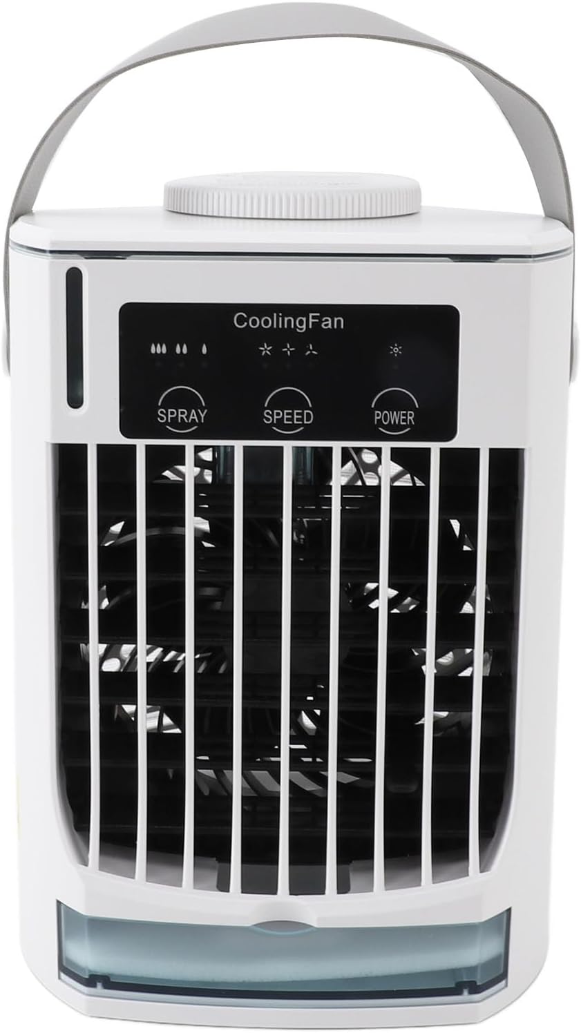  Climatiseur Portable Refroidisseur D'air Par évaporation USB Personnel Vitesses De Vent Réglables Ventilateur De Refroidissement De Bureau Pour La Maison Camping Bureau