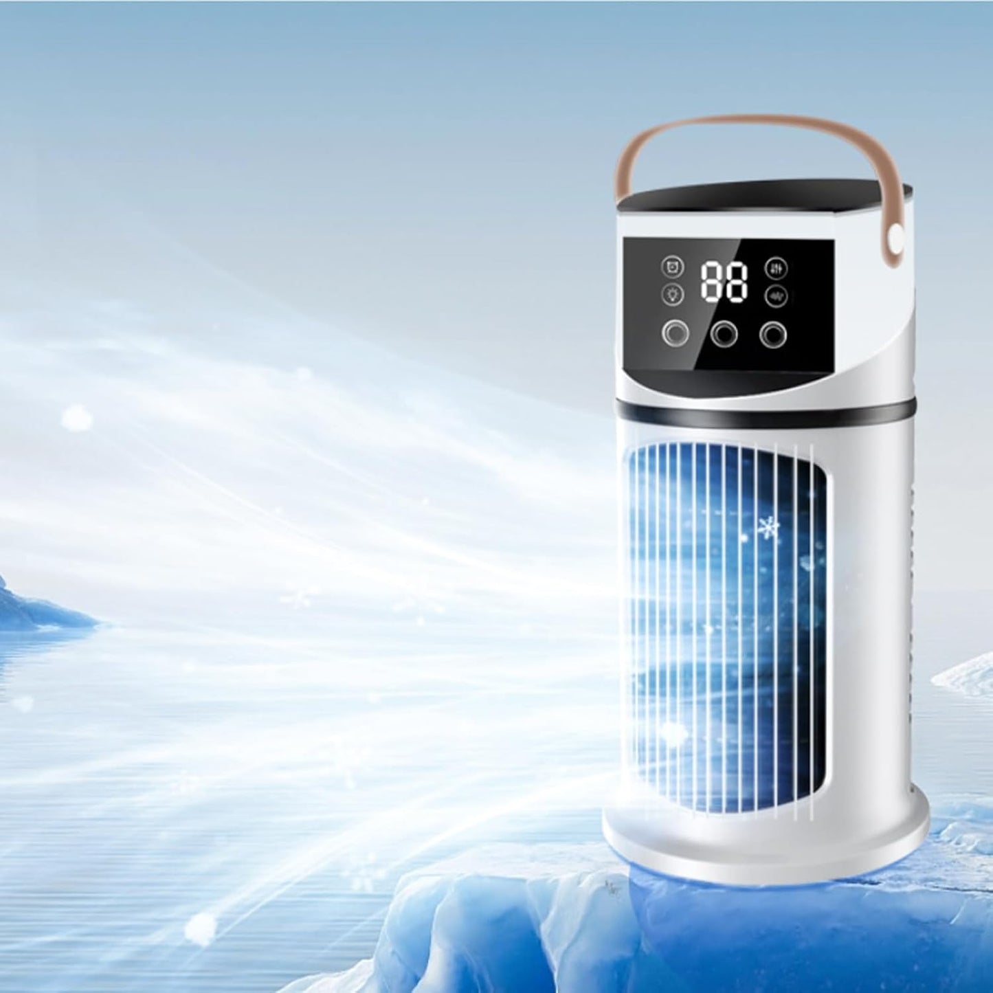  Climatiseur Mobile - Climatiseur Mobile Pour Intérieur | Purificateur Avec Éclairage LED Et 9 Vitesses Pour Études, Sommeil, Réunions Et Lecture
