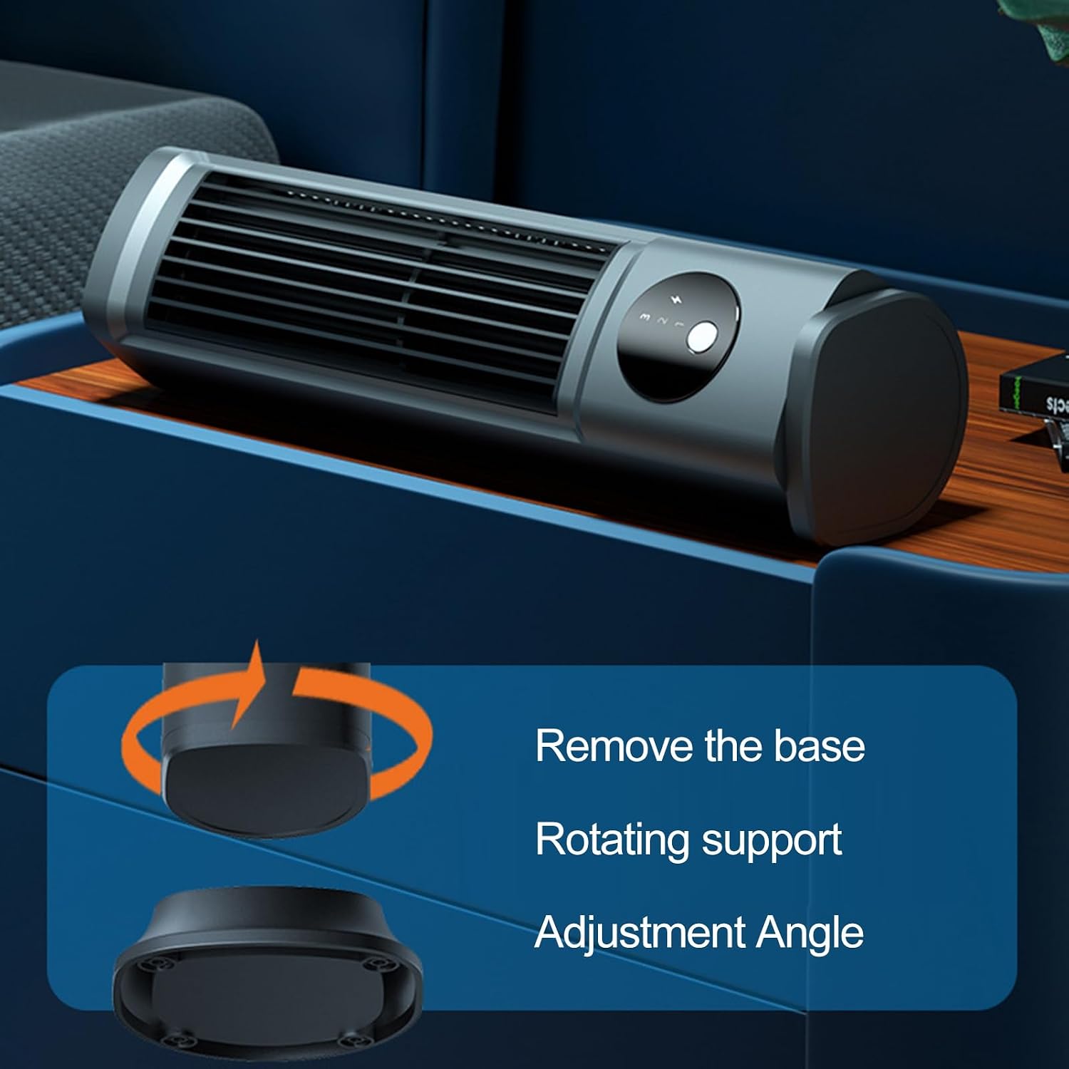  Cooling Ace Climatiseur De Refroidissement Réglable Avec 3 Vitesses, Portable, Rechargeable, Silencieux, Gris