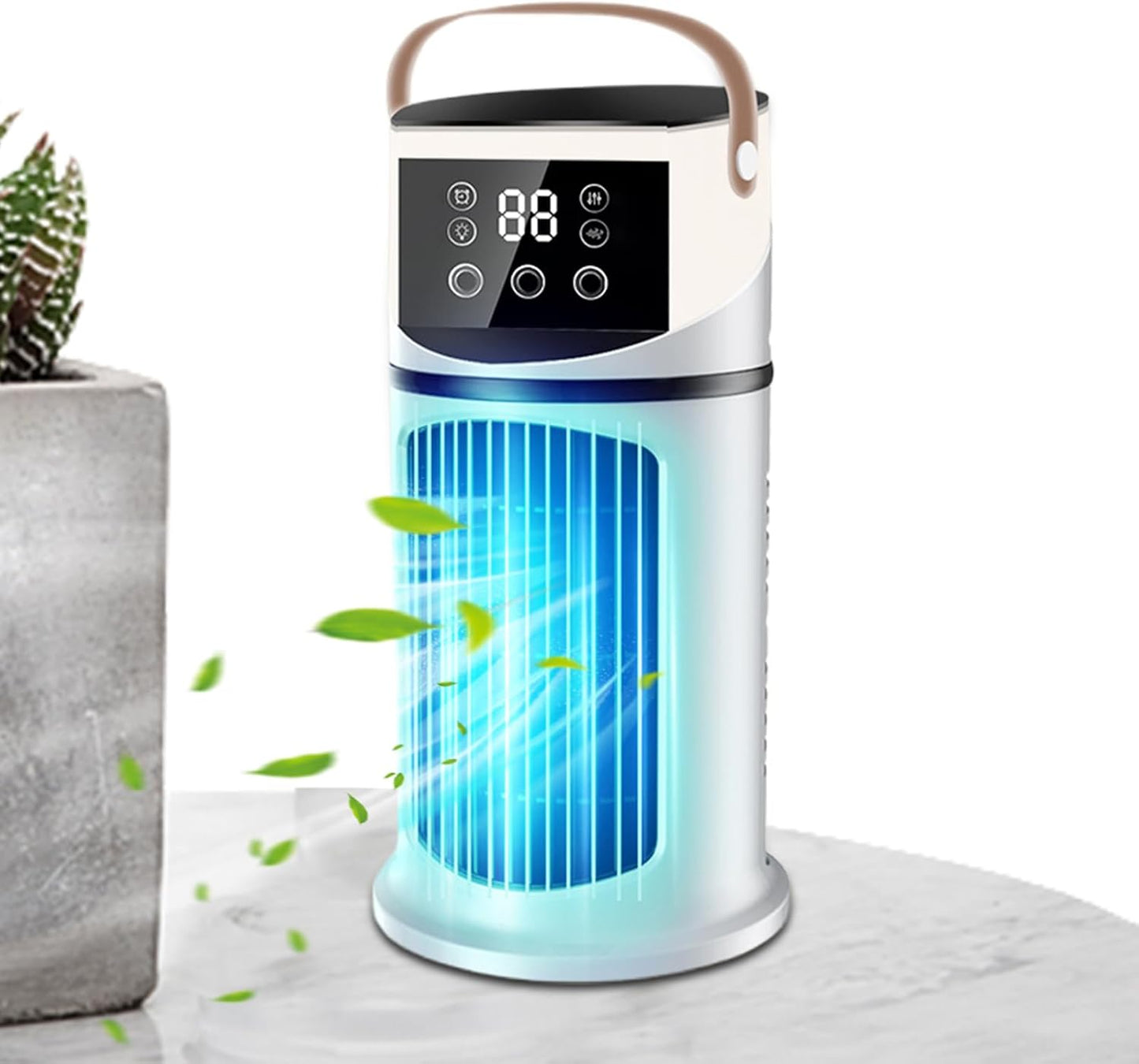  Climatiseur Mobile - Climatiseur Mobile Pour Intérieur | Purificateur Avec Éclairage LED Et 9 Vitesses Pour Études, Sommeil, Réunions Et Lecture