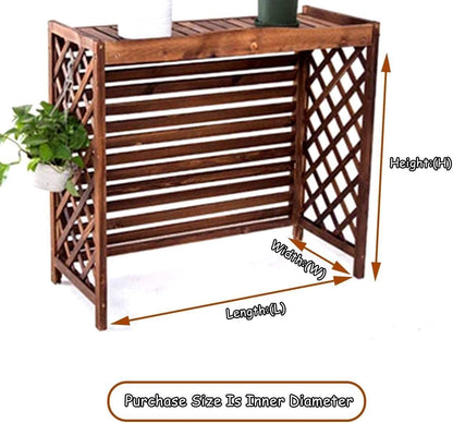 GENERIC Housse De Protection Pour Climatiseur En Bois - Résistante Aux Intempéries - Pour Décoration De Jardin