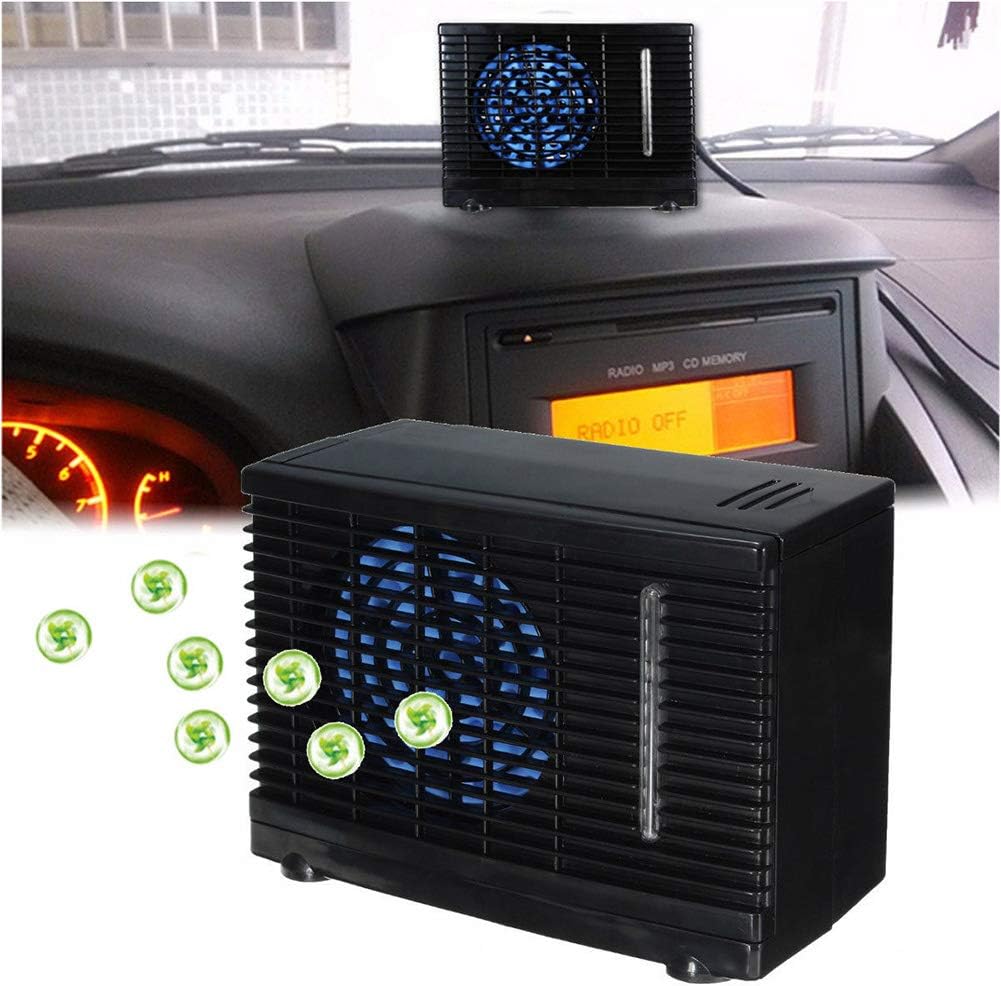  Climatiseur De Pas-air Portable Universal Portable Climating 24V Conditionneur De Refroidissement Eau Ventilateur D'air évaporatif Pour Les Camions Automobiles à La Maison (Noir)