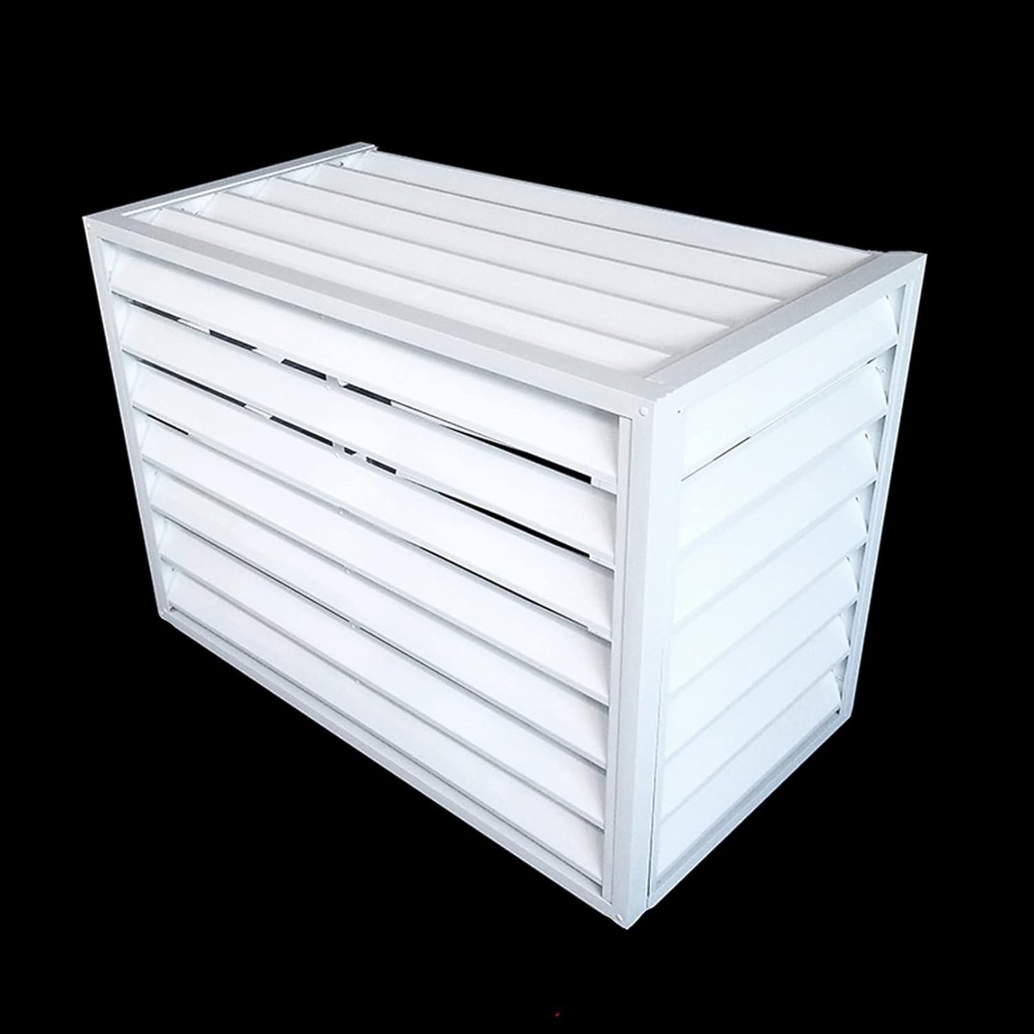 GENERIC Écran De Clôture Pour Climatiseur Extérieur Et Support De Fleurs - Couvercle En Alliage D'aluminium Pour Unité Extérieure - Support De Plante En Métal Anti-corrosion (blanc A : 1,5P)