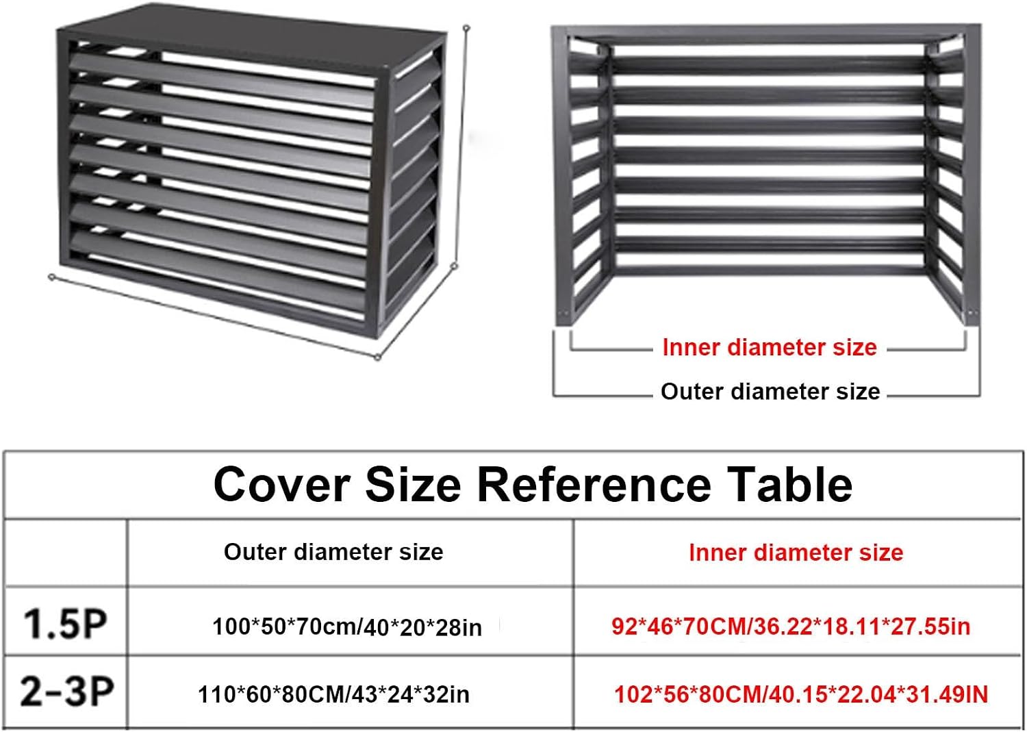  Housse En Aluminium De Qualité Supérieure Pour Climatiseur - Protection Hivernale Pour Unités Extérieures - Convient à Toutes Les Marques - Utilisation Intérieure Et Extérieure - Couleur Marron
