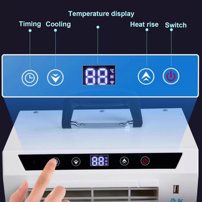 GENERIC Climatiseur Mobile Avec Evacuation Rafraichisseur D'air Silencieux Chambre Structure Divisée Avec Tuyau De Raccordement De 1 Mètre Aucun Assemblage Requis