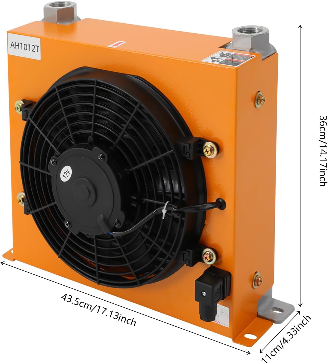  Refroidisseur D'air Hydraulique, 120 W CC 12 V, Refroidisseur D'huile Refroidi Par Air, 6000 Kcal/h, 100 L/min, Faible Bruit De Travail, Pour Huile Hydraulique, Transmission Et Mécanismes De