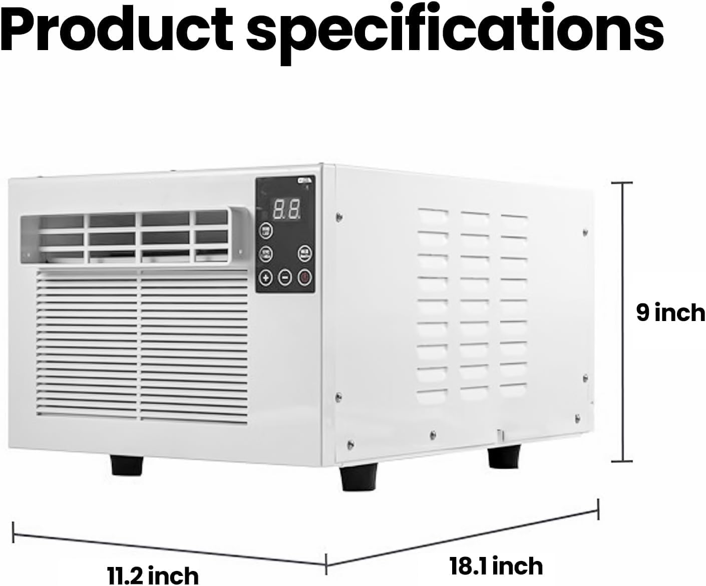  Climatiseur Portable 1900 BTU, 550W Déshumidificateur Avec Roulettes, Unité De Climatisation Silencieuse Pour Le Dortoir De Chambre, Mini Ventilateur énergétique Avec Télécommande Et Conduit D'échappe