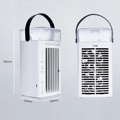  F Fityle Climatiseur Portable 3 En 1, Ventilateur Rafraîchisseur Avec Humidificateur Et Purificateur, 3 Vitesses, Écran Tactile, Réservoir 480ml, Silencieux Pour Bureau Et Chambre