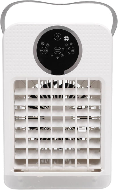  Climatiseur Portable 4 En 1, Refroidisseur D'air Par évaporation De 700 Ml, Mini Ventilateur De Refroidissement De Bureau Avec Minuterie Pour Le Bureau Et La Maison