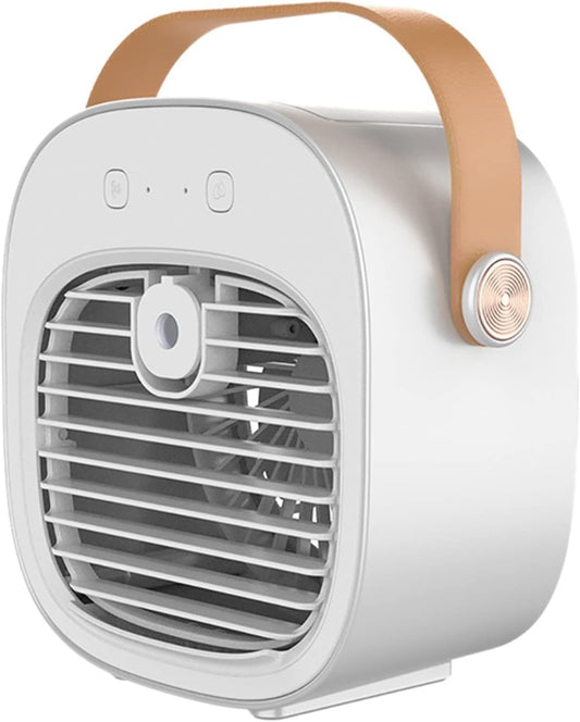  DieffematicKTY Climatiseur Mobile Portable Mini Air Conditioner Desk Fan Cooler Humidifier Air Conditioner (Color : White)