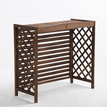  Clôture De Climatiseur De Fenêtre, Clôture De Confidentialité Pour Climatiseur, Support De Fleurs à Persiennes, Grille En Bois Anticorrosion, étanche