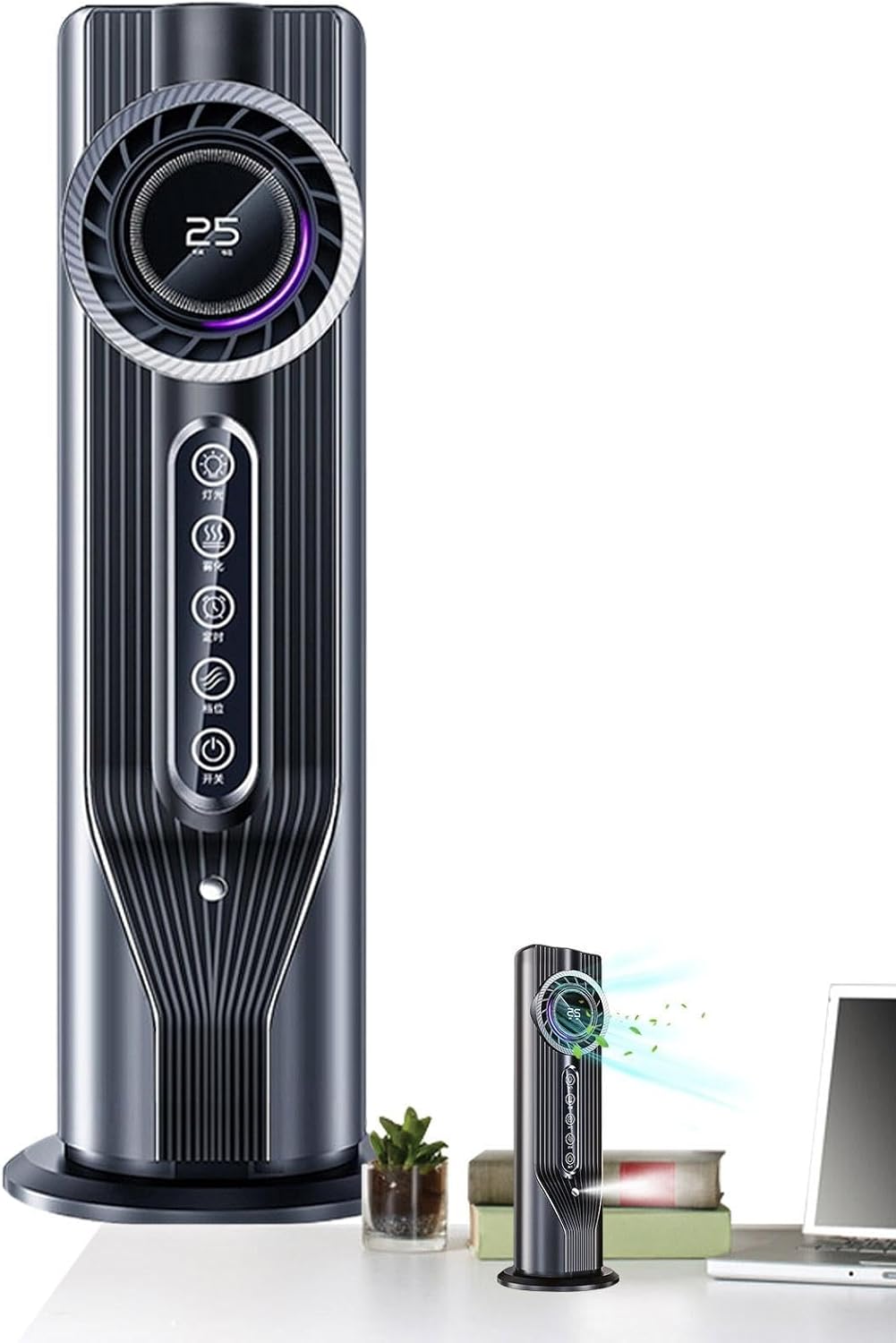 GENERIC Mini Ventilateur De Climatisation Portable - Chauffage Par évaporation Unité De Refroidissement AC Unité De Ventilation, Chauffage Personnel De Contrôle Climatique De Bureau | Radiateur D'air Compact