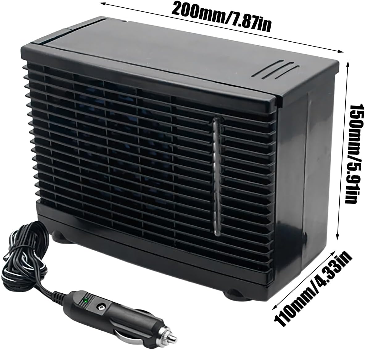 Genérico Ventilateur D'air De Voiture - Refroidisseur évaporatif En PP 12 V, Ventilateur D'air Pour Véhicule, Réservoir D'eau Portable, Machine Adhésive Pour Tableau De Bord | Sistem