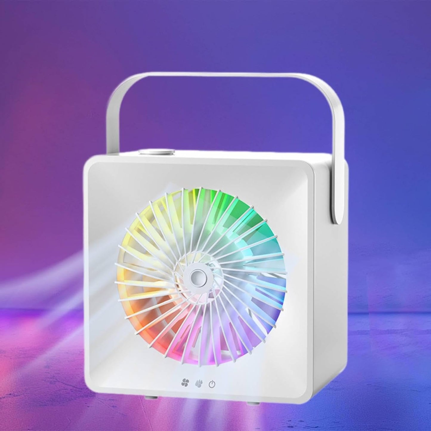  Milageto Climatiseur Et Portable, Silencieux, 5 Ventilation, Ventilateur Rafraîchissant Personnel Pour Petites Pièces Et Bureau.