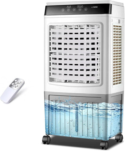GENERIC Refroidisseur D'air évaporatif Portable, 3100 CFM, Refroidisseur De Marais Avec 3 Modes Et 3 Vitesses, Oscillation à 120°, Minuterie De 0 à 7,5 H, Pour Terrasse, Garage, Refroidissement Extérieur