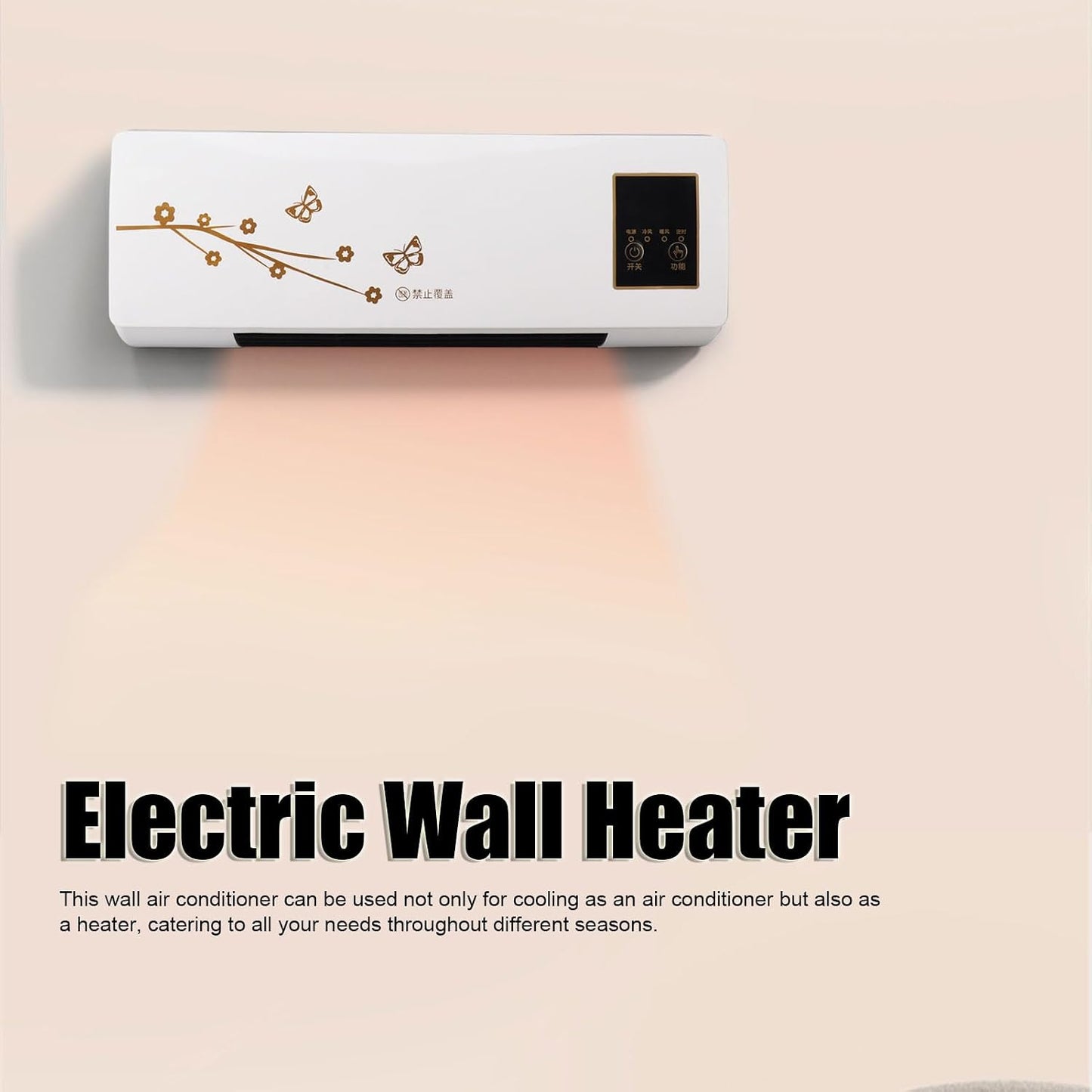  TOPINCN Mini Climatiseur Mural, Chauffage Rapide Avec Minuterie Et Télécommande, Climatiseur Portable Intelligent, Avec Télécommande Pour Le Bureau à Domicile
