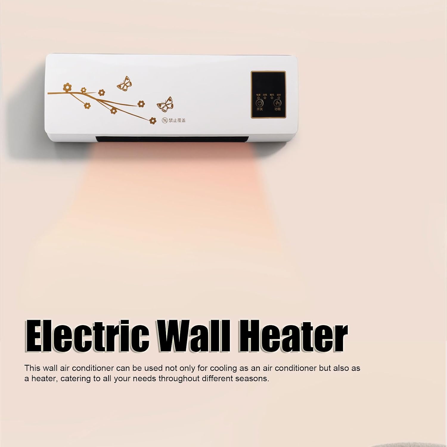  TOPINCN Mini Climatiseur Mural, Chauffage Rapide Avec Minuterie Et Télécommande, Climatiseur Portable Intelligent, Avec Télécommande Pour Le Bureau à Domicile