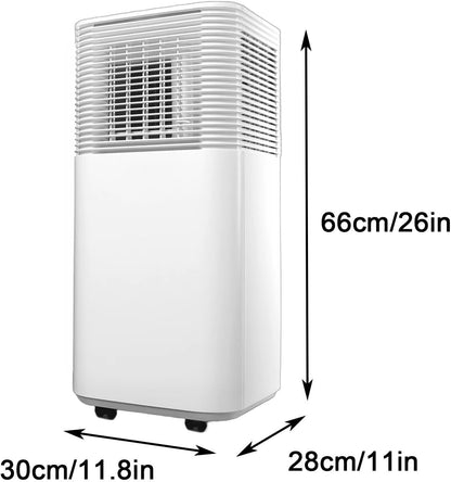 GENERIC Climatiseurs Portables 10000 BTU Pour Chambres Avec Déshumidification Télécommande 2 Vitesses Et Minuterie Pour Chambre Bureau Petits Espaces, 220V