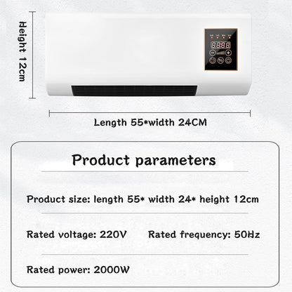  Mini Ventilateur D'air Portable Mural Avec Télécommande Pour Le Bureau De Salon De Chambre L55 * W24 * H12cm