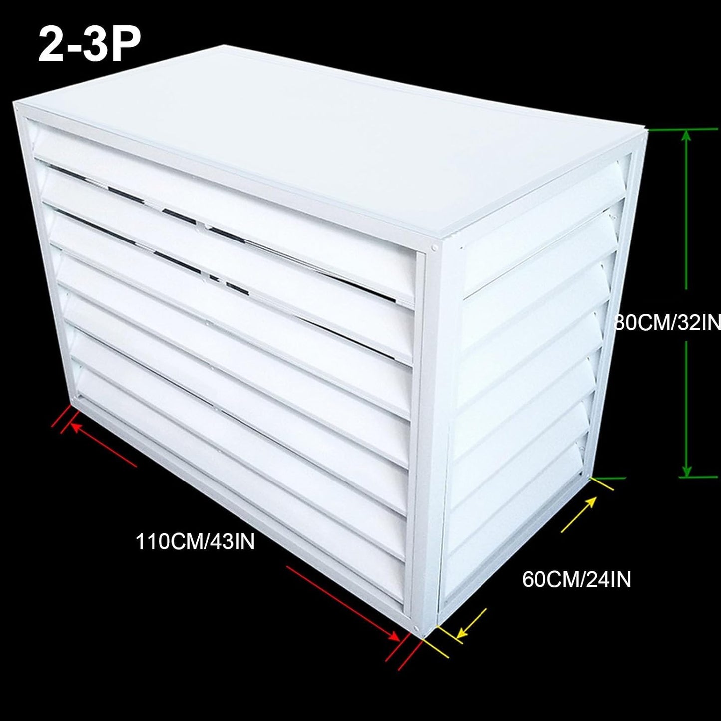 GENERIC Couvertures De Climatiseur En Aluminium Robuste, Boucliers De Condensateur Central AC, Protection De Pompe à Chaleur CVC, Boîtiers En Aluminium Toutes Saisons