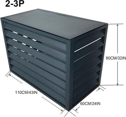 GENERIC Housse De Climatiseur Pour Unité Extérieure, Réduction Du Bruit, Protection Contre Les Intempéries Pour Systèmes Mini Split, Matériau Durable, Ajustement Universel, Bouclier Toutes Saisons