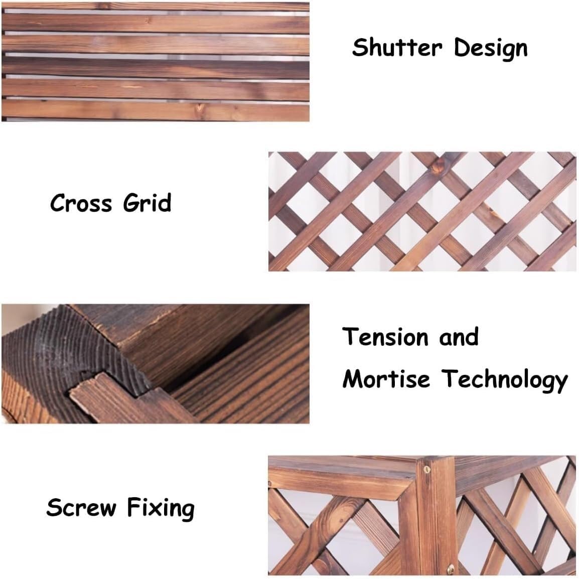 GENERIC Housse De Protection Pour Climatiseur En Bois - Résistante Aux Intempéries - Pour Décoration De Jardin