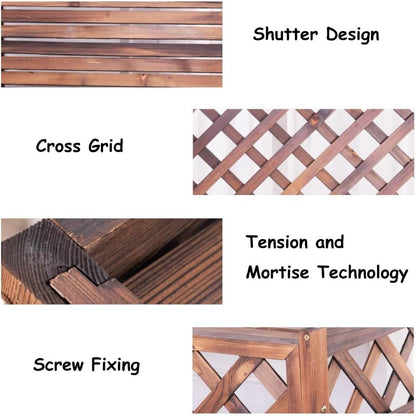GENERIC Housse De Protection Pour Climatiseur En Bois - Résistante Aux Intempéries - Pour Décoration De Jardin