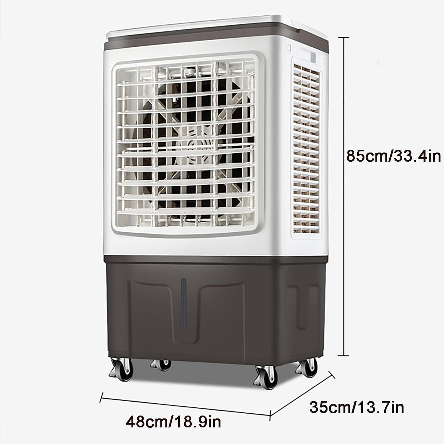  Ventilateur Refroidisseur D'air évaporatif Commercial 3 En 1, Climatiseur De Marais à 3 Vitesses, Ventilateur De Climatisation Industriel Avec Oscillation à 120 °, Grand Réservoir D'eau, Moteur