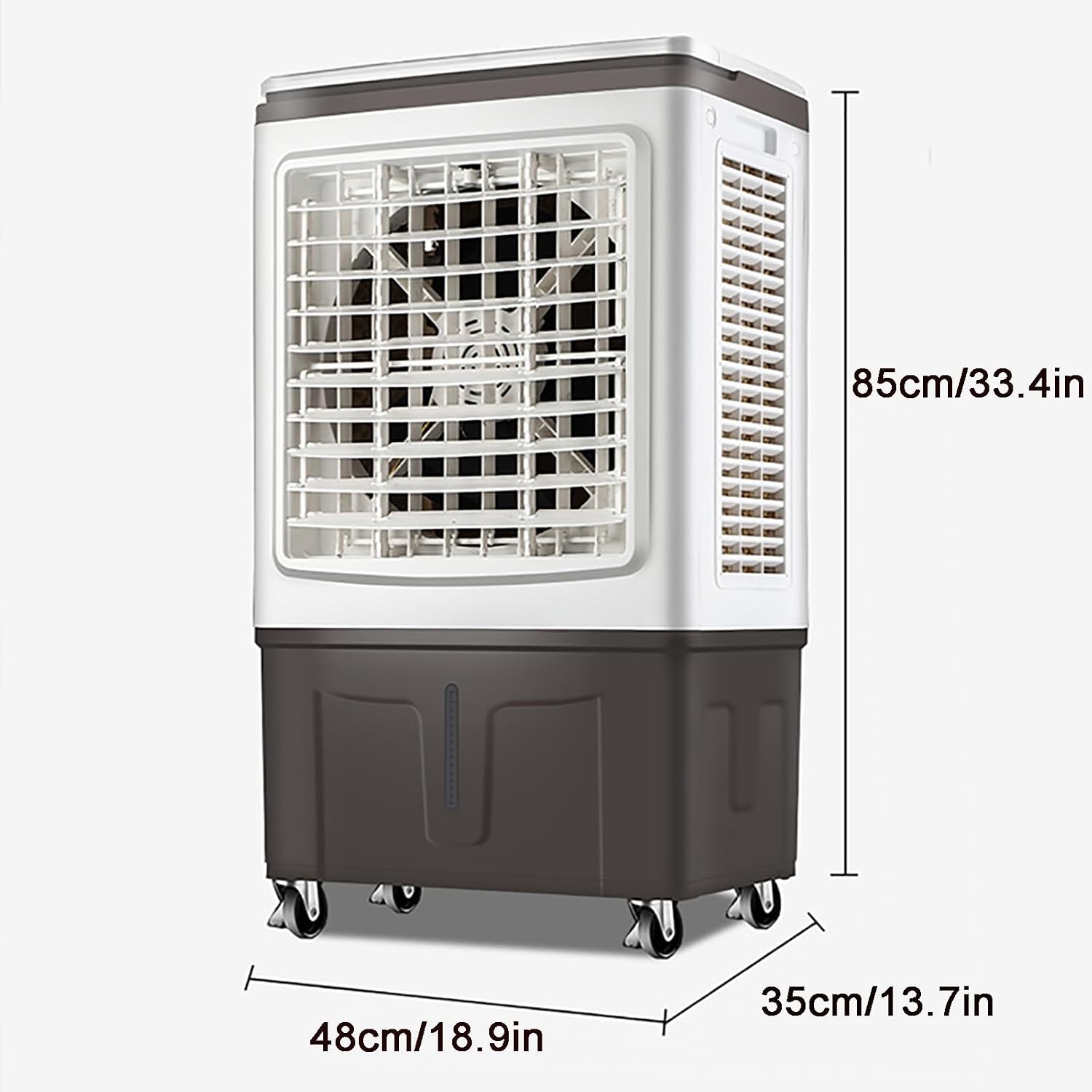  Ventilateur Refroidisseur D'air évaporatif Commercial 3 En 1, Climatiseur De Marais à 3 Vitesses, Ventilateur De Climatisation Industriel Avec Oscillation à 120 °, Grand Réservoir D'eau, Moteur