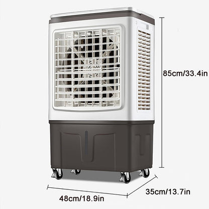  Ventilateur Refroidisseur D'air évaporatif Commercial 3 En 1, Climatiseur De Marais à 3 Vitesses, Ventilateur De Climatisation Industriel Avec Oscillation à 120 °, Grand Réservoir D'eau, Moteur