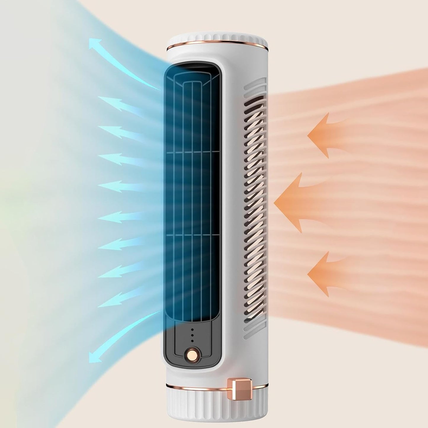 Mini Climatiseur Personnel - Ventilateur De Refroidissement Portable - Alimentation USB AC - 3 Vitesses - Tête Oscillante - Mini Climatiseur Pour Chambre à Coucher Et Voiture