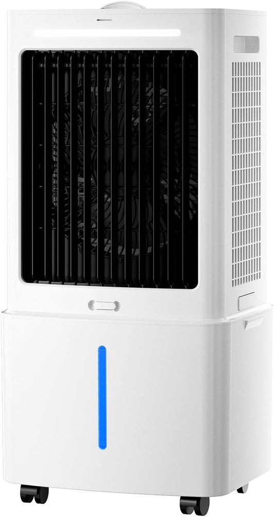 GENERIC Ventilateur Refroidisseur D'air Portable Avec Réservoir De 25 L Et Blocs De Glace, Oscillation à 120°, 3 Vitesses, Refroidissement Par Rideau D'eau, For Chambre, Garage Et Camping-car