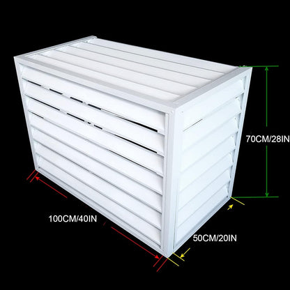 GENERIC Housse De Protection En Alliage D'aluminium Pour Climatiseur Extérieur Et Intérieur, Protection Contre La Pluie Et La Poussière, Clôture élégante Pour Unité De Climatisation, Couleur Blanche, Design