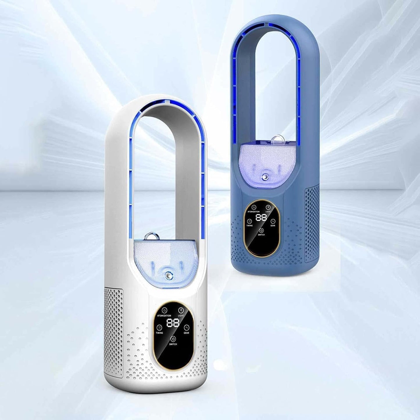  Refroidisseur D'air Par évaporation Portable, Mini Ventilateur USB De Climatisation Avec 6 Minuteries Réglables Et Contrôle De La Vitesse Du Ventilateur, Ventilateur De Refroidissement Personnel Pour