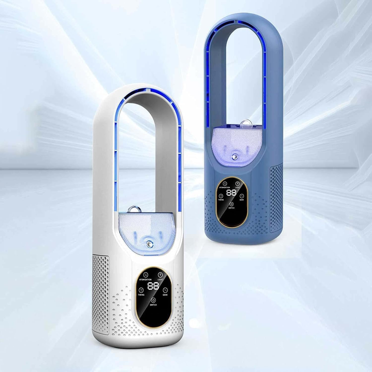  Refroidisseur D'air Par évaporation Portable, Mini Ventilateur USB De Climatisation Avec 6 Minuteries Réglables Et Contrôle De La Vitesse Du Ventilateur, Ventilateur De Refroidissement Personnel Pour