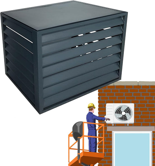 GENERIC Housse De Climatiseur D'extérieur – Clôture Décorative Autoportante Pour Climatisation Et Ordures – Présentoir Et étagère De Rangement Pour Cacher Les Unités AC élégamment