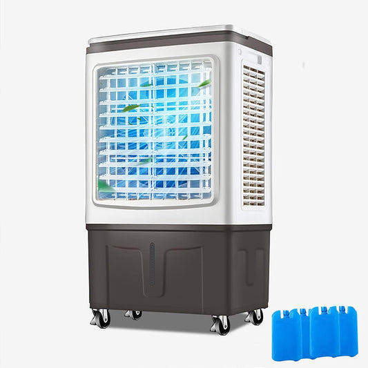  Ventilateur Refroidisseur D'air évaporatif Commercial 3 En 1, Climatiseur De Marais à 3 Vitesses, Ventilateur De Climatisation Industriel Avec Oscillation à 120 °, Grand Réservoir D'eau, Moteur