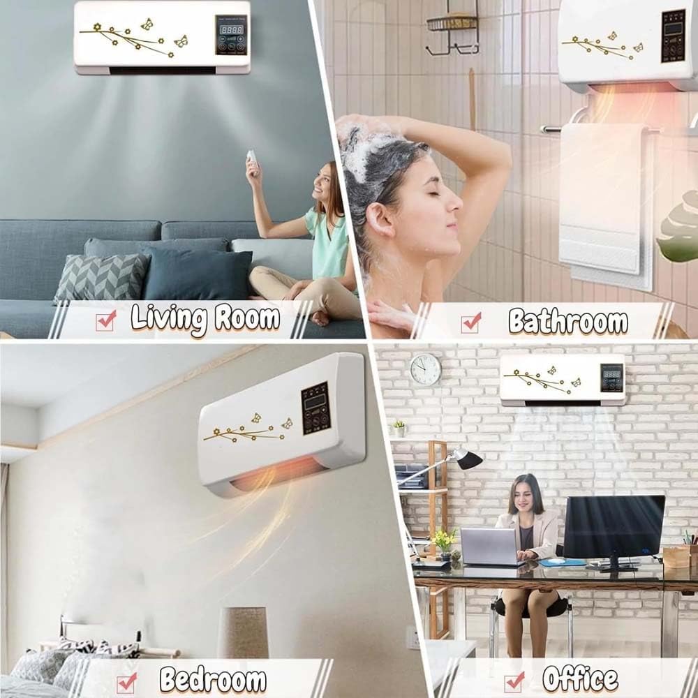  Petit Réchauffeur De Climatiseur,Refroidisseur Et Réchauffeur Ultra Silencieux, Avec Télécommande, Climatiseur Portable Pour La Maison/bureau/chambre (Blanc)