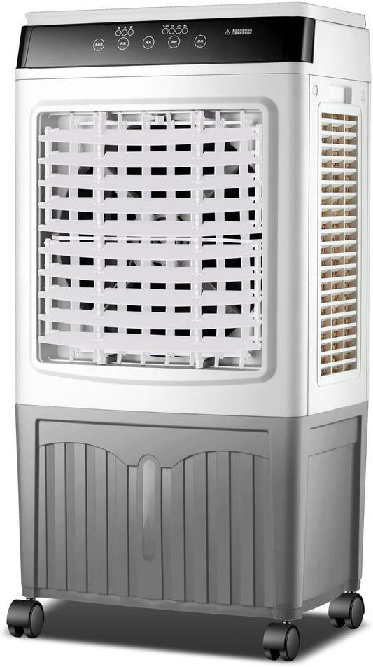 GENERIC Refroidisseur D'air Par évaporation Avec Réservoir D'eau De 40 L, Oscillation à 120°, 3 Modes, 3 Vitesses, Minuterie De 7 Heures, Télécommande, Ventilateur De Refroidissement Extérieur Portable Pour