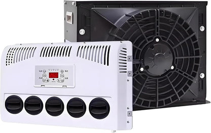 GENERIC Climatiseur Divisé Pour Camping-car, Système De Refroidissement De Cabine De Camion 11 000 BTU Pour Camions, Bus, Pelleteuses, Avec Contrôle Du Vent à 5 Vitesses