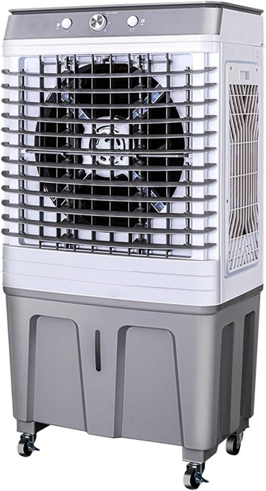  Refroidisseur D'air Par Évaporation 4 En 1, Climatiseur De Marais De 200W Avec Grand Réservoir De 60 L, Ventilateur De Climatisation Industriel à Oscillation De 120°, Pour Terrasse, Usine, Bureau
