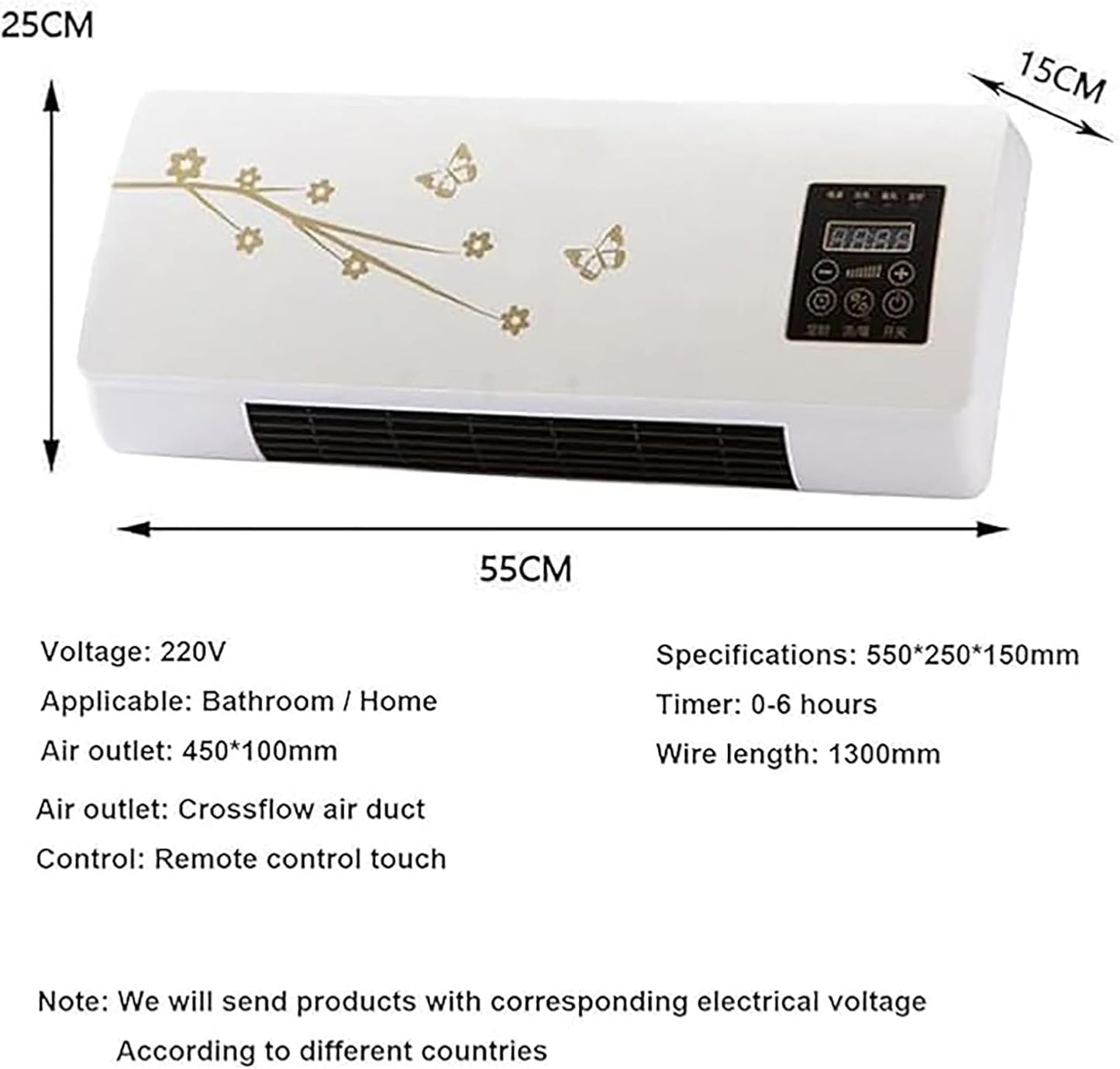  Climatiseur Portable Split 2-en-1 De 2000 W, Mini Climatiseur Mural Avec Minuterie, Ventilation Et Chauffage Rapides Et Naturels(A)