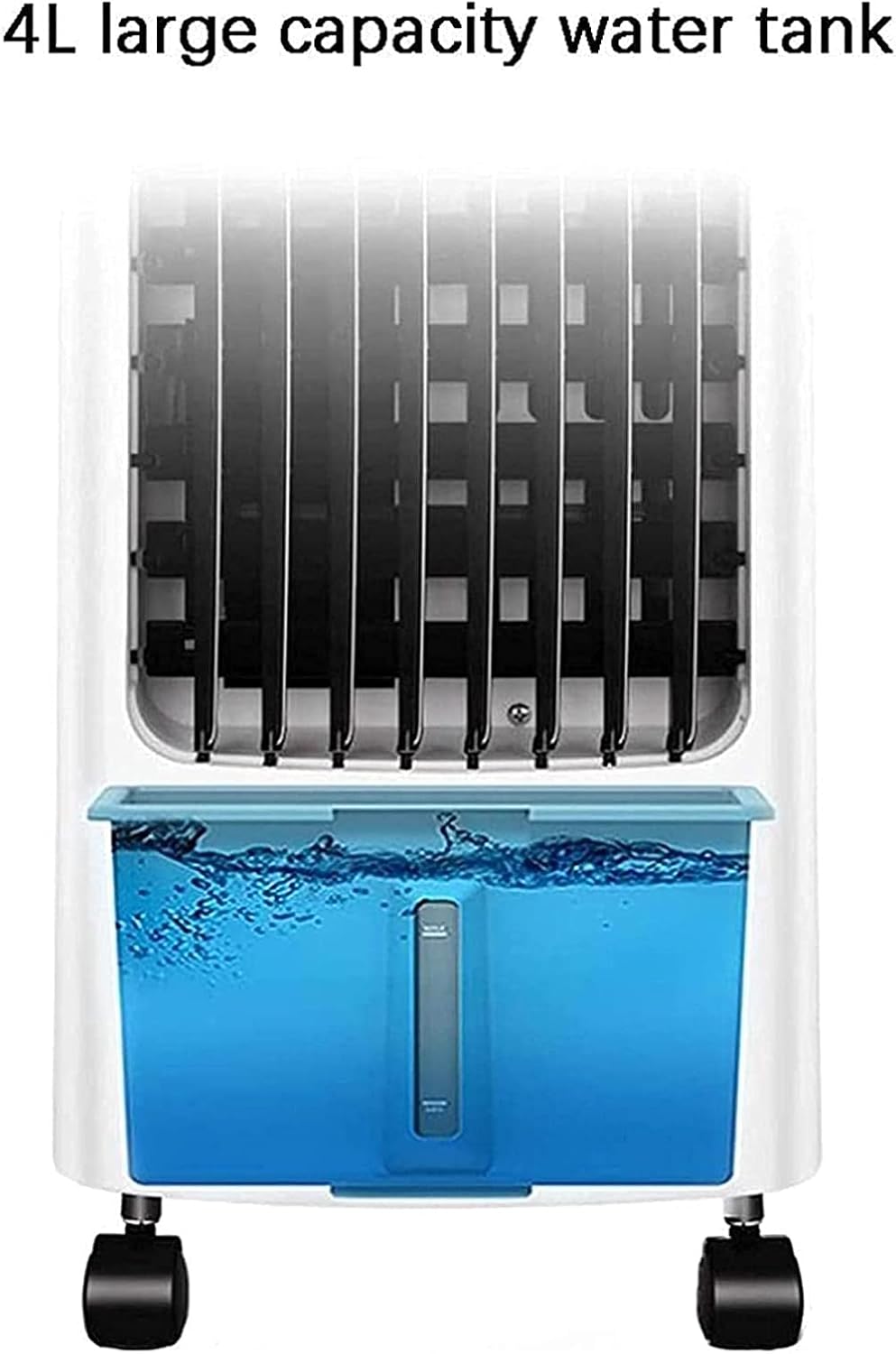 GENERIC Climatiseur Pour La Maison, Refroidisseur D'air Portable Ventilateur De Climatisation Mobile Muet Avec Réservoir D'eau 4L, Ventilateur De Refroidissement Mobile/humidificateur/purificateur D'air Pour