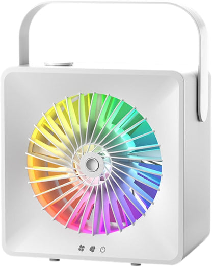  Milageto Climatiseur Et Portable, Silencieux, 5 Ventilation, Ventilateur Rafraîchissant Personnel Pour Petites Pièces Et Bureau.