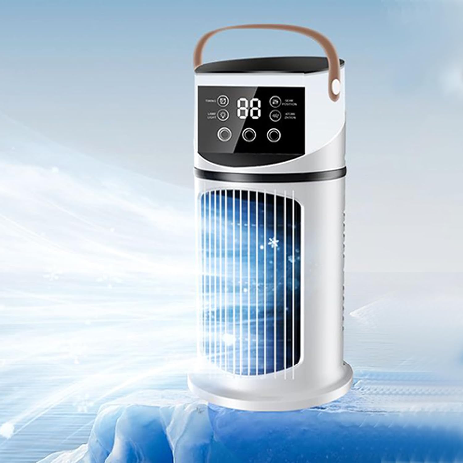 GENERIC Ventilateur AC Portable | Souffleur D'air Par évaporation | Unité AC évaporative Ventilateur Personnel Pour Bureau, Voiture, Chambre à Coucher, Bureau, Camping, Tente, Dortoir