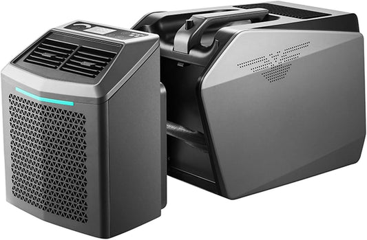 GENERIC Climatiseurs Portables 6100 BTU Pour Une Utilisation Extérieure Et Intérieure Refroidisseur D'air A Structure Divisée A 3 Vitesses Avec Télécommande