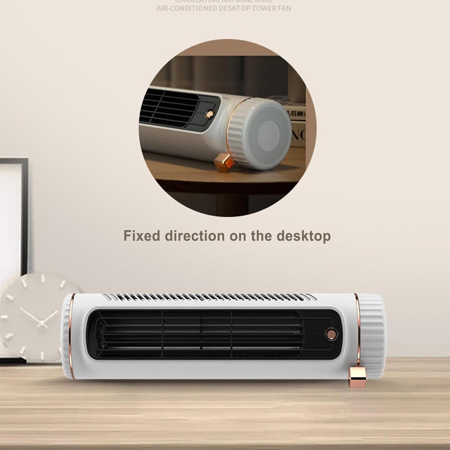  Mini Climatiseur Personnel - Ventilateur De Refroidissement Portable - Alimentation USB AC - 3 Vitesses - Tête Oscillante - Mini Climatiseur Pour Chambre à Coucher Et Voiture